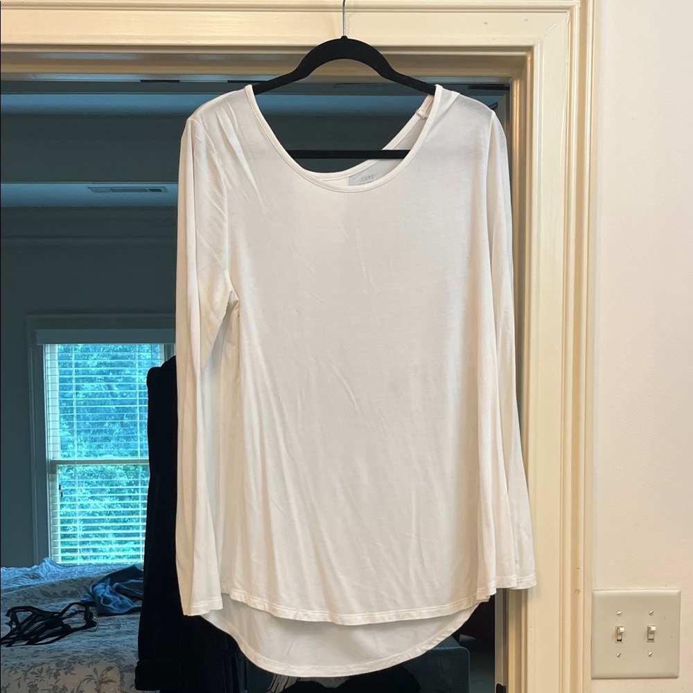 GAP Pure White Long Sleeve Blouse